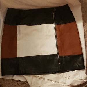 INC pleather color block skirt sz 20W